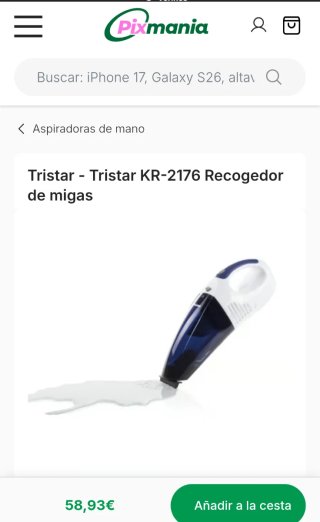 Aspirador Tristar KR-2176, como nuevo