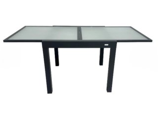 Mesa de cristal templado negra con 4 sillas