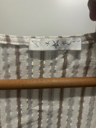 Blusa Rayas Lazos Marrón Blanco