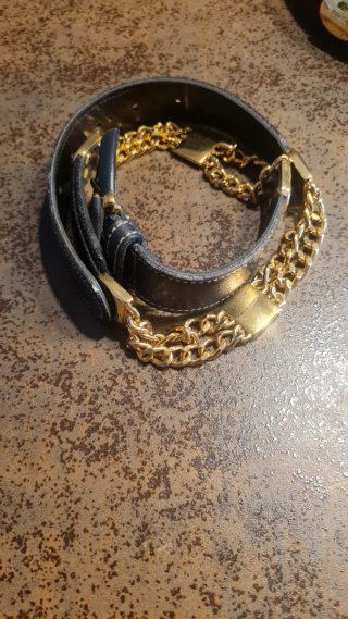 Cinturón Mujer Negro y Dorado