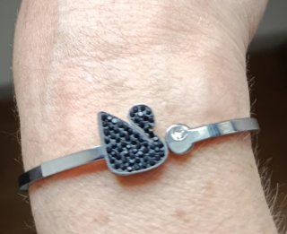 Pulsera Swarovski Cisne Negro y Cristal