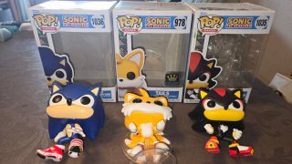 Funko Pop Sonic, Tails y Shadow
