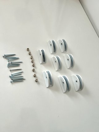 Pack 8 soportes balda cristal