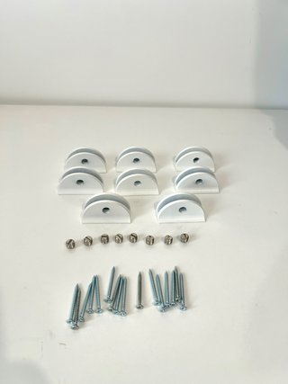 Pack 8 soportes balda cristal