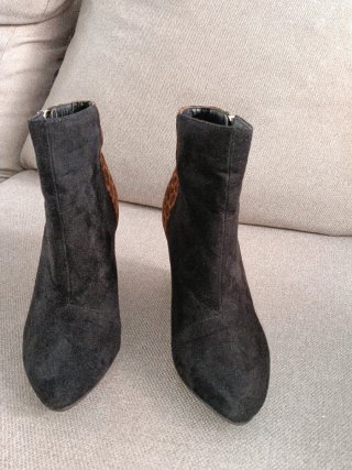 Botines de cuña con estampado de leopardo