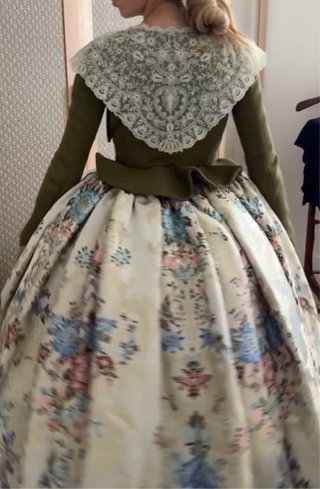 Corpiño verde traje de fallera