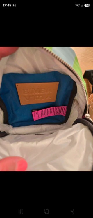 Mochila Bimba y Lola rayas azul y verde