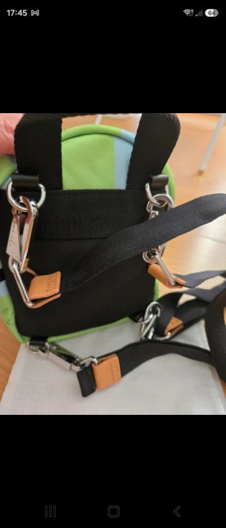 Mochila Bimba y Lola rayas azul y verde