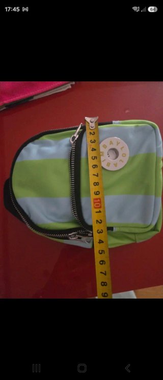 Mochila Bimba y Lola rayas azul y verde