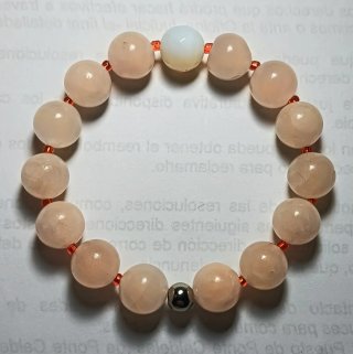 Pulsera Cuarzo Rosa y Ópalo