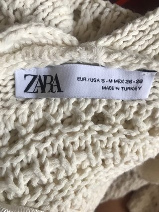 Chaqueta de punto Zara blanca talla única
