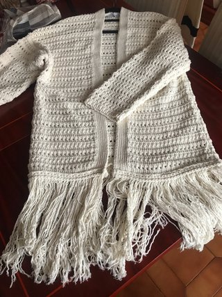 Chaqueta de punto Zara blanca talla única