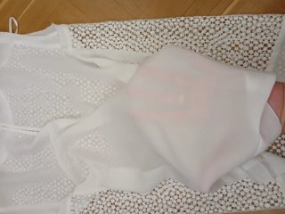 Blusa Zara blanca de encaje sin mangas
