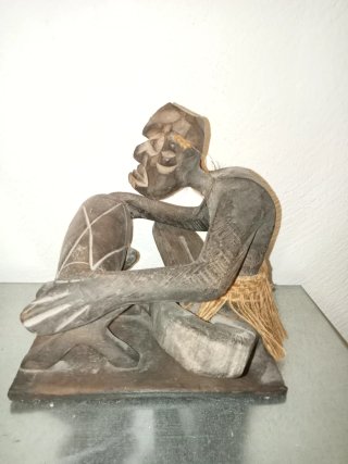 Figuras africanas vintage - Tótem y Tamborilero