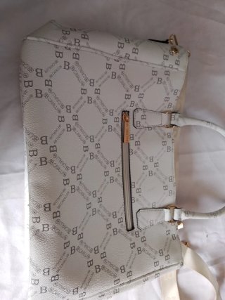 Borsa Roberto Cavalli bianca monogram