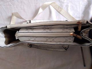 Borsa Roberto Cavalli bianca monogram