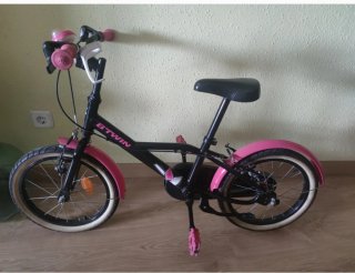 Bici niña B'TWIN rosa sin ruedines