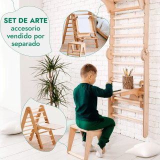 6en1 Pared sueca + Escalera + columpio+ tobogán