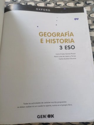Libro de Geografía e Historia 3°ESO