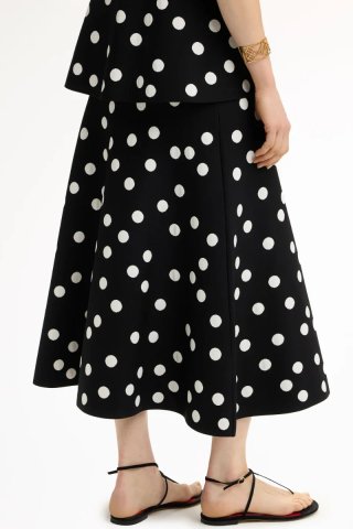 Carolina Herrera Falda Midi Lunares