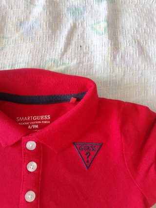 Maglietta neonato Guess 6/9 mesi rossa
