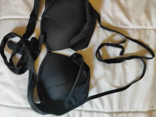 Bikini negro volantes lazadas Talla M