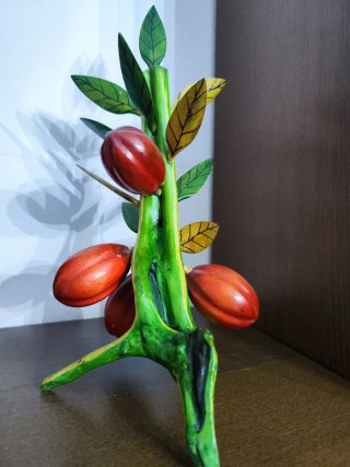Escultura Cacaueiro São Tomé Artesanato