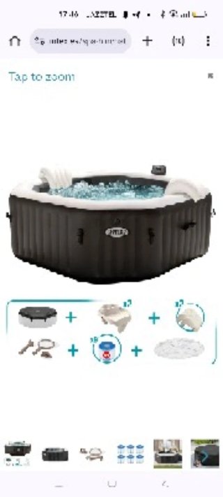 Jacuzzi INTEX Octogonal Burbujas-Jets DELUXE 1080L