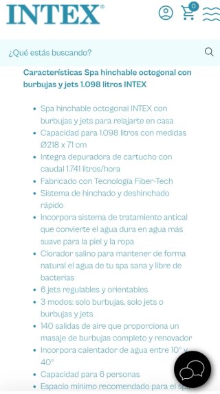 Jacuzzi INTEX Octogonal Burbujas-Jets DELUXE 1080L