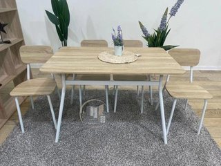 Mesa Comedor 110x70cm con Cuatro Sillas