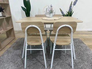Mesa Comedor 110x70cm con Cuatro Sillas