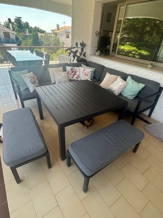 Mesa Comedor Marmol y Madera