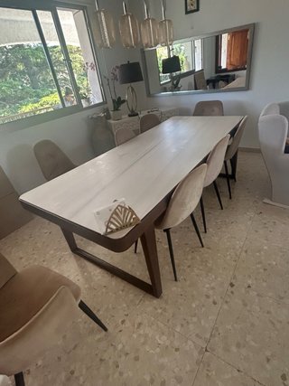 Mesa Comedor Marmol y Madera
