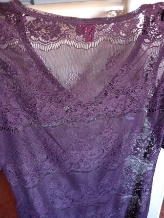 Blusa encaje transparente EDC talla S.