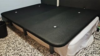 Somier 135 tapizado negro
