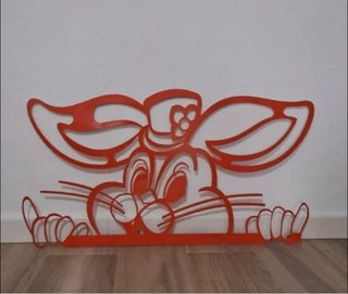 Cabecero forja 105 cm diseño conejo