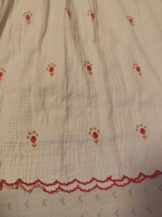 Vestido niña blanco bordado