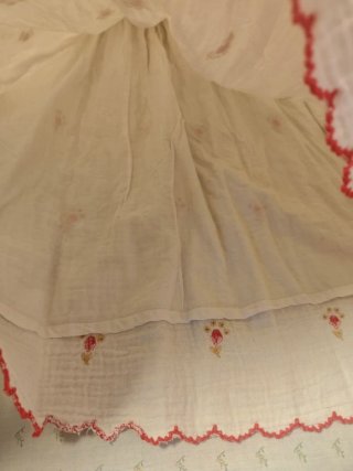 Vestido niña blanco bordado