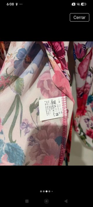 Camisa estampada flores talla única