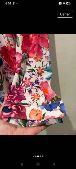 Camisa estampada flores talla única