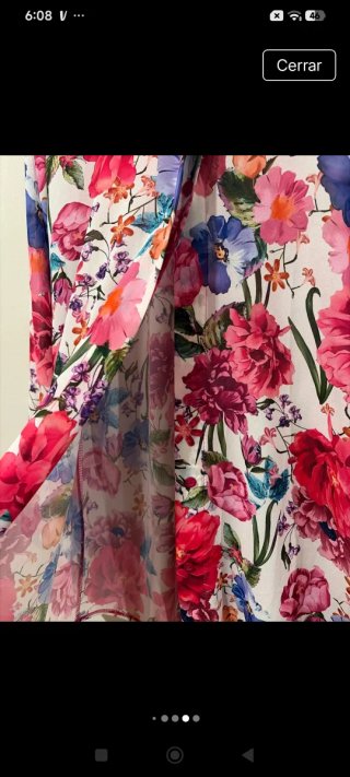 Camisa estampada flores talla única