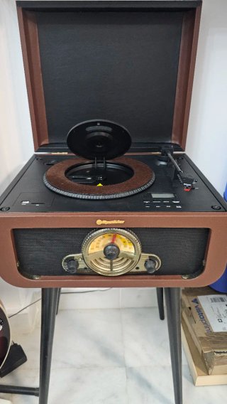 Tocadiscos Reddstar Marrón y Negro