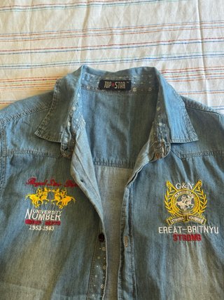 Camisa Jean Vintage TOP STAR 2YK