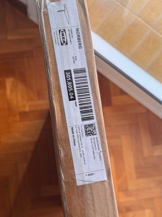Mesa plegable IKEA NORBERG blanca 74x60 cm