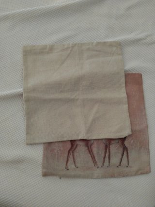Funda cojín Navidad ciervos y árbol