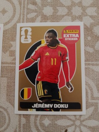 Panini Extra Sticker Jérémy Doku Bélgica