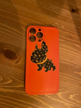 Funda iPhone Naranja Perro LV