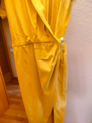Vestido cruzado amarillo talla 38