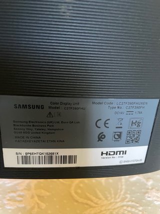 Monitor Samsung C27F390FHU Curvo