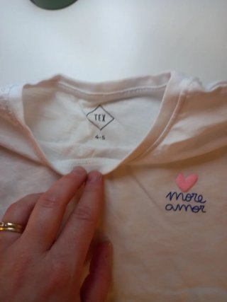 Camiseta algodón niña Amore